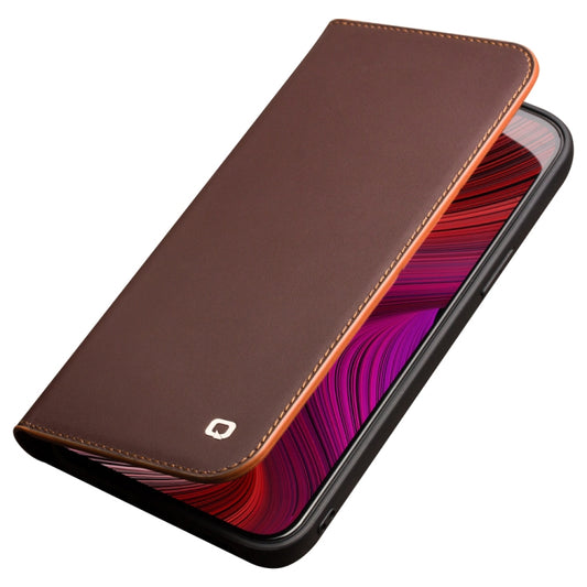 For iPhone 13 QIALINO Business Horizontal Flip Leather Case with Holder & Card Slots & Wallet(Brown) by QIALINO