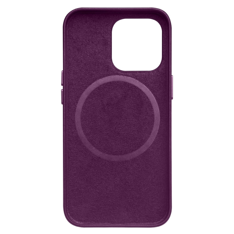 For iPhone 13 Pro QIALINO Nappa Cowhide MagSafe Magnetic Protective Case (Purple Crystal) - iPhone 13 Pro Cases by QIALINO | Online Shopping UK | buy2fix