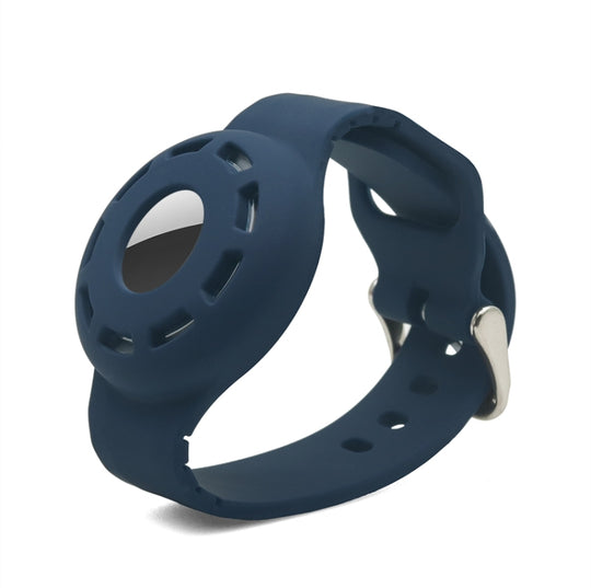 Anti-scratch Shockproof Silicone Bracelet Strap Protective Cover Case For AirTag 2nd Gen / AirTag 1st Gen(Navy Blue)