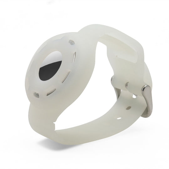 Anti-scratch Shockproof Silicone Bracelet Strap Protective Cover Case For AirTag 2nd Gen / AirTag 1st Gen(Clear Fluorescent)