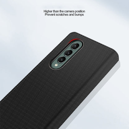 For Samsung Galaxy Z Fold3 5G Split Type Horizontal Flip Foldable Leather Case with Holder & Card Slots & Wallet(Plain Green) by buy2fix