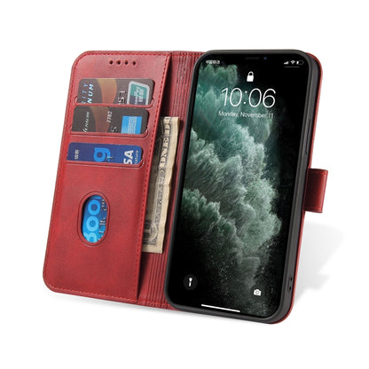 For iPhone 13 mini Calf Texture Buckle Horizontal Flip Leather Case with Holder & Card Slots & Wallet (Red) by buy2fix