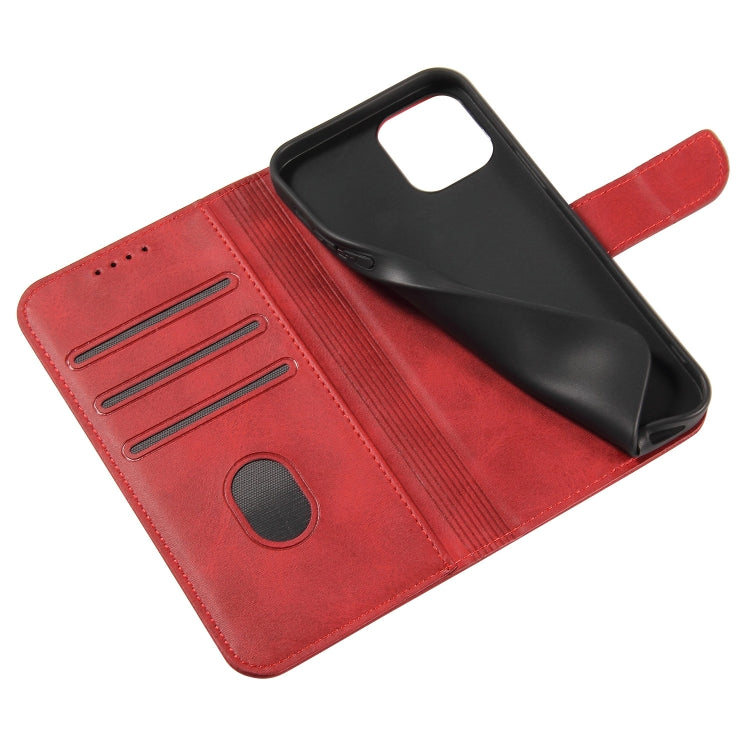 For iPhone 13 mini Calf Texture Buckle Horizontal Flip Leather Case with Holder & Card Slots & Wallet (Red) by buy2fix