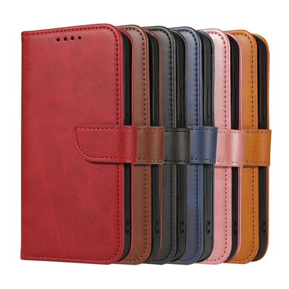 For iPhone 13 mini Calf Texture Buckle Horizontal Flip Leather Case with Holder & Card Slots & Wallet (Red) by buy2fix
