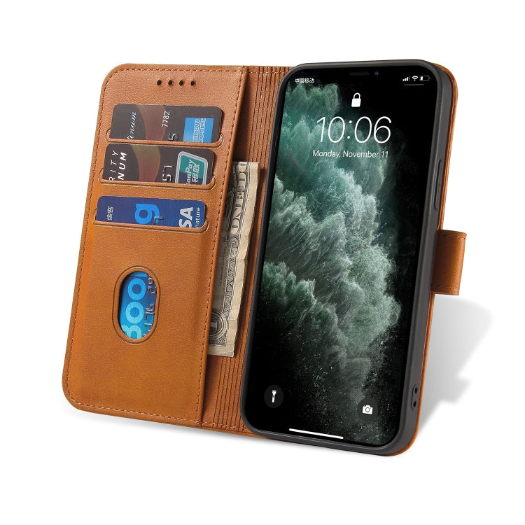 For iPhone 13 Calf Texture Buckle Horizontal Flip Leather Case with Holder & Card Slots & Wallet(Khaki) - iPhone 13 Cases by buy2fix | Online Shopping UK | buy2fix