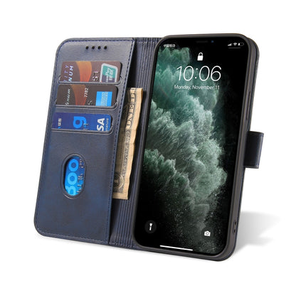 For iPhone 13 Pro Calf Texture Buckle Horizontal Flip Leather Case with Holder & Card Slots & Wallet (Blue) - iPhone 13 Pro Cases by buy2fix | Online Shopping UK | buy2fix