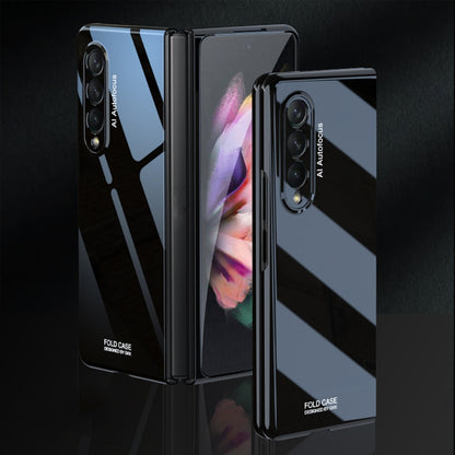 For Samsung Galaxy Z Fold3 5G GKK Folding UV Grilled Porcelain Protective Case(Black) - Galaxy Phone Cases by GKK | Online Shopping UK | buy2fix
