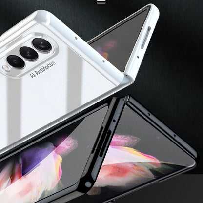 For Samsung Galaxy Z Fold3 5G GKK Folding UV Grilled Porcelain Protective Case(White) - Galaxy Phone Cases by GKK | Online Shopping UK | buy2fix