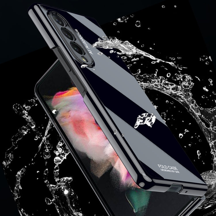 For Samsung Galaxy Z Fold3 5G GKK Folding UV Grilled Porcelain Protective Case(Black) - Galaxy Phone Cases by GKK | Online Shopping UK | buy2fix