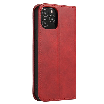 For iPhone 13 Calf Texture Magnetic Horizontal Flip Leather Case with Holder & Card Slots & Wallet(Red) - iPhone 13 Cases by buy2fix | Online Shopping UK | buy2fix