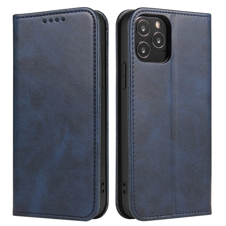 For iPhone 13 Pro Max Calf Texture Magnetic Horizontal Flip Leather Case with Holder & Card Slots & Wallet (Blue) - iPhone 13 Pro Max Cases by buy2fix | Online Shopping UK | buy2fix