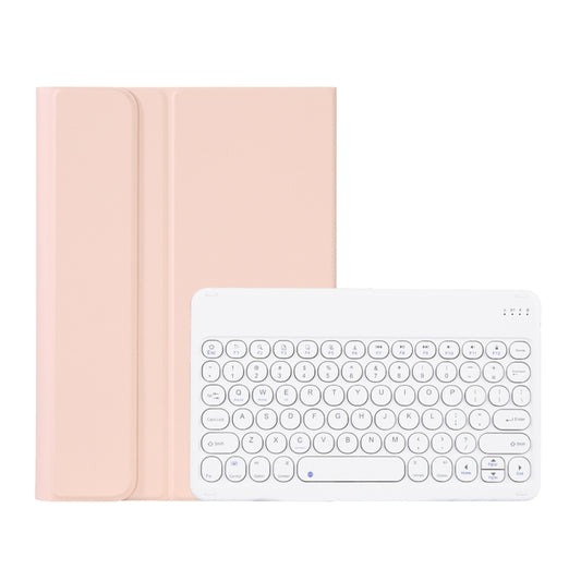 Y0N5 TPU Tablet Case Lambskin Texture Round Keycap Bluetooth Keyboard Leather Tablet Case with Holder For Xiaomi Pad 5 / 5 Pro(Pink) by buy2fix