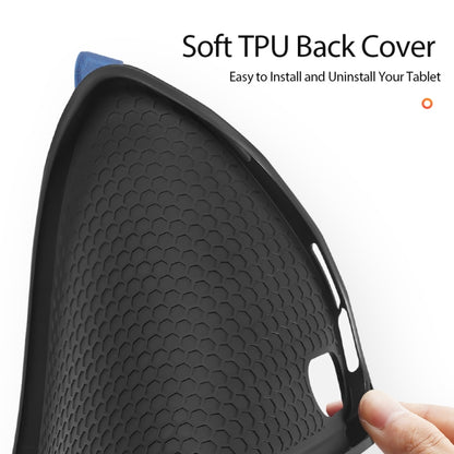 For iPad mini 7 / mini 6 DUX DUCIS Domo Series Horizontal Flip Magnetic TPU + PU Leather Tablet Case with Three-folding Holder & Pen Slot(Blue) by DUX DUCIS