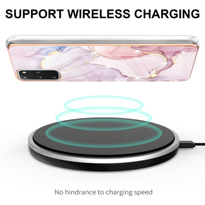 For Samsung Galaxy S20+ Electroplating Marble Pattern Dual-side IMD TPU Shockproof Case(Rose Gold 005) by buy2fix