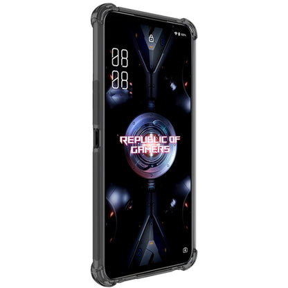 For Asus ROG Phone 5 Pro / 5s Pro IMAK All Coverage Shockproof Airbag TPU Case with Screen Protector(Transparent Black) - ASUS Cases by imak | Online Shopping UK | buy2fix