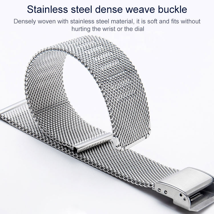 18mm 304 Stainless Steel Single Buckle Watch Band(Silver) by buy2fix