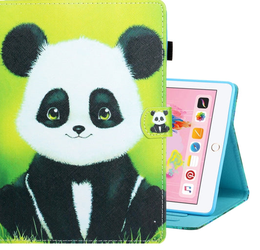 For iPad Air / Air 2 / iPad 9.7 Colored Drawing Horizontal Flip PU Leather Case with Holder & Card Slot & Sleep / Wake-up Function(Panda) - More iPad Cases by buy2fix | Online Shopping UK | buy2fix