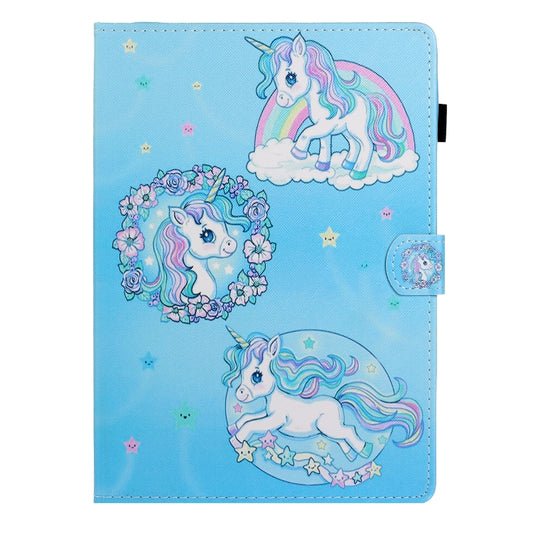 For iPad Air / Air 2 / iPad 9.7 Colored Drawing Horizontal Flip PU Leather Case with Holder & Card Slot & Sleep / Wake-up Function(Unicorn) - More iPad Cases by buy2fix | Online Shopping UK | buy2fix