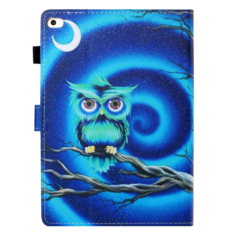 For iPad Air / Air 2 / iPad 9.7 Colored Drawing Horizontal Flip PU Leather Case with Holder & Card Slot & Sleep / Wake-up Function(Moon Owl) - More iPad Cases by buy2fix | Online Shopping UK | buy2fix