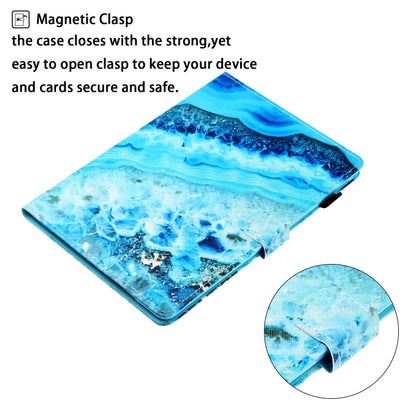 For iPad Air / Air 2 / iPad 9.7 Colored Drawing Horizontal Flip PU Leather Case with Holder & Card Slot & Sleep / Wake-up Function(Blue Marble) - More iPad Cases by buy2fix | Online Shopping UK | buy2fix