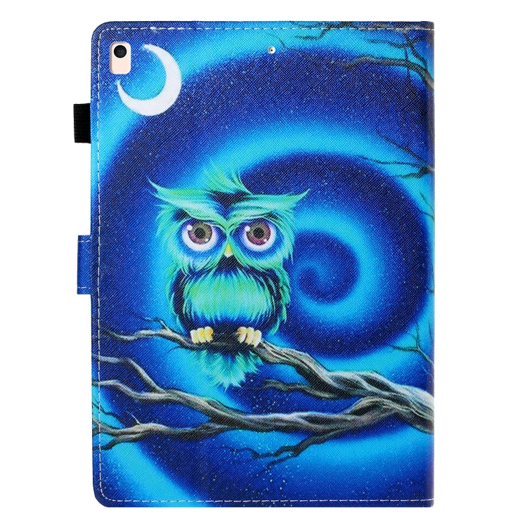 For iPad 10.2 / Air 10.5 (2019) Colored Drawing Horizontal Flip PU Leather Case with Holder & Card Slot & Sleep / Wake-up Function(Moon Owl) - iPad 10.2 Cases by buy2fix | Online Shopping UK | buy2fix