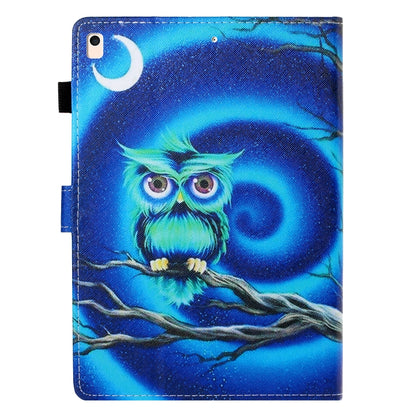For iPad 10.2 / Air 10.5 (2019) Colored Drawing Horizontal Flip PU Leather Case with Holder & Card Slot & Sleep / Wake-up Function(Moon Owl) - iPad 10.2 Cases by buy2fix | Online Shopping UK | buy2fix
