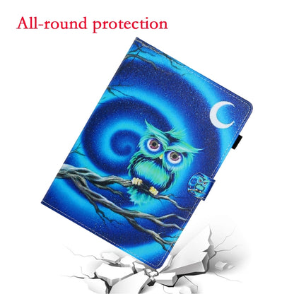 For iPad 10.2 / Air 10.5 (2019) Colored Drawing Horizontal Flip PU Leather Case with Holder & Card Slot & Sleep / Wake-up Function(Moon Owl) - iPad 10.2 Cases by buy2fix | Online Shopping UK | buy2fix