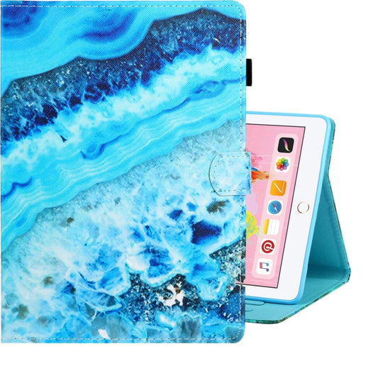 For iPad 10.2 / Air 10.5 (2019) Colored Drawing Horizontal Flip PU Leather Case with Holder & Card Slot & Sleep / Wake-up Function(Blue Marble) - iPad 10.2 Cases by buy2fix | Online Shopping UK | buy2fix