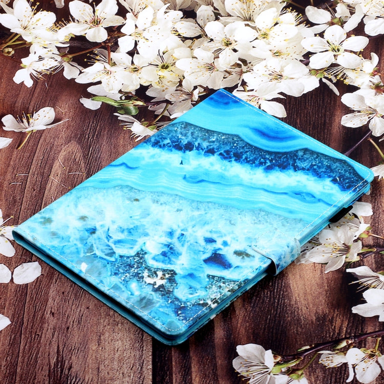 For iPad 10.2 / Air 10.5 (2019) Colored Drawing Horizontal Flip PU Leather Case with Holder & Card Slot & Sleep / Wake-up Function(Blue Marble) - iPad 10.2 Cases by buy2fix | Online Shopping UK | buy2fix