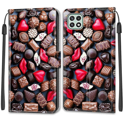 Voltage Coloured Drawing Magnetic Clasp Horizontal Flip PU Leather Case with Holder & Card Slots For Samsung Galaxy A22 5G(C06 Red Lip Chocolate) - Galaxy Phone Cases by buy2fix | Online Shopping UK | buy2fix