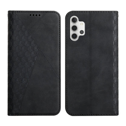 For Samsung Galaxy A32 5G Diamond Pattern Splicing Skin Feel Magnetic Horizontal Flip Leather Case with Card Slots & Holder & Wallet(Black) by buy2fix