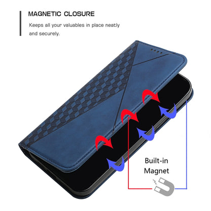 For Samsung Galaxy A51 5G Diamond Pattern Splicing Skin Feel Magnetic Horizontal Flip Leather Case with Card Slots & Holder & Wallet(Blue) by buy2fix