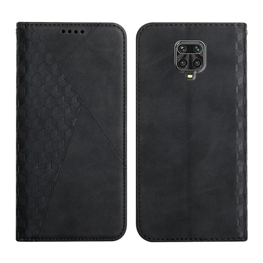 For Xiaomi Redmi Note 9 Pro Diamond Pattern Splicing Skin Feel Magnetic Horizontal Flip Leather Case with Card Slots & Holder & Wallet(Black) - Xiaomi Cases by buy2fix | Online Shopping UK | buy2fix