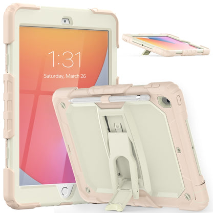 For iPad 10.2 2021 / 2020 / 2019 Shockproof Colorful Silica Gel + PC Protective Case with Holder & Shoulder Strap(Rose Gold) - iPad 10.2 Cases by buy2fix | Online Shopping UK | buy2fix