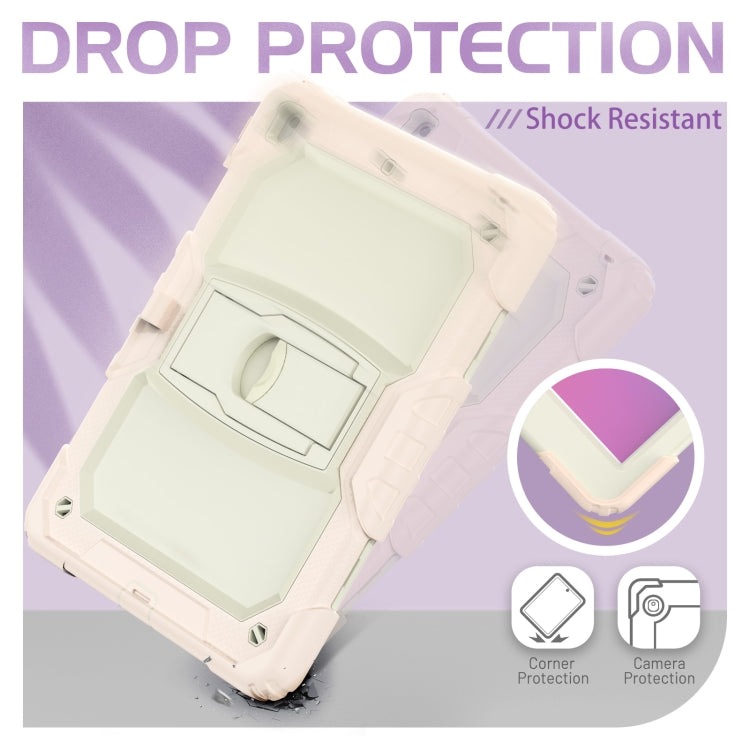 For iPad 10.2 2021 / 2020 / 2019 Shockproof Colorful Silica Gel + PC Protective Case with Holder & Shoulder Strap(Rose Gold) - iPad 10.2 Cases by buy2fix | Online Shopping UK | buy2fix