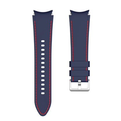 For Samsung Galaxy Watch4 / Watch4 Classic Silicone Stitching Watch Band(Blue Red) - Watch Bands by buy2fix | Online Shopping UK | buy2fix