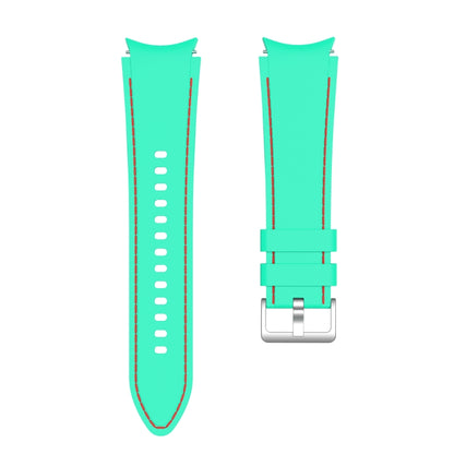 For Samsung Galaxy Watch4 / Watch4 Classic Silicone Stitching Watch Band(Green Red) - Watch Bands by buy2fix | Online Shopping UK | buy2fix