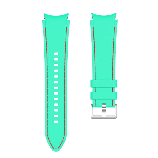 For Samsung Galaxy Watch4 / Watch4 Classic Silicone Stitching Watch Band(Green Red) by buy2fix
