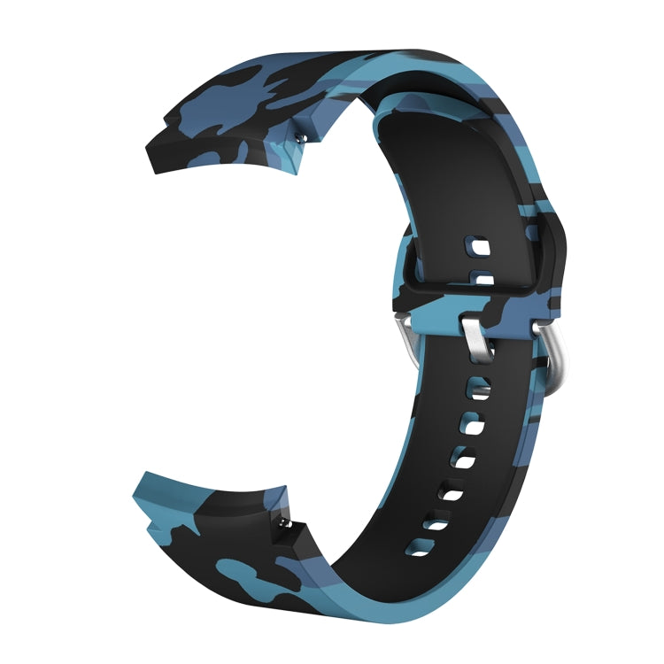 For Samsung Galaxy Watch4 / Watch4 Classic Silicone Printing Watch Band(Camouflage Blue) - Watch Bands by buy2fix | Online Shopping UK | buy2fix