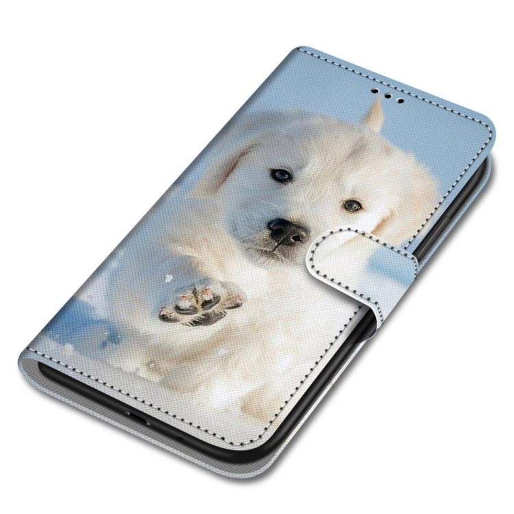 For Xiaomi Redmi 10 Coloured Drawing Cross Texture Horizontal Flip PU Leather Case with Holder & Card Slots & Wallet & Lanyard(Snow Puppy) - Xiaomi Cases by buy2fix | Online Shopping UK | buy2fix