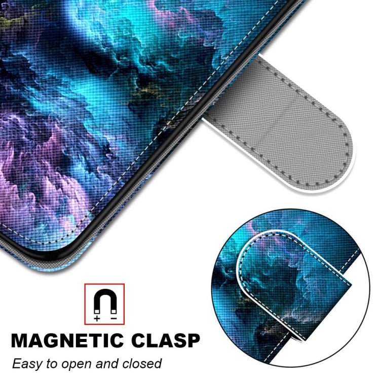 For Huawei P50 Pro Coloured Drawing Cross Texture Horizontal Flip PU Leather Case with Holder & Card Slots & Wallet & Lanyard(Colorful Clouds) - Huawei Cases by buy2fix | Online Shopping UK | buy2fix