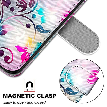 For Huawei P50 Pro Coloured Drawing Cross Texture Horizontal Flip PU Leather Case with Holder & Card Slots & Wallet & Lanyard(Gradient Colorful Flower) - Huawei Cases by buy2fix | Online Shopping UK | buy2fix