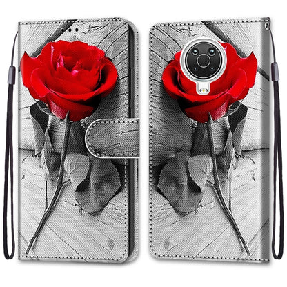 For Nokia G20 / G10 / 6.3 Coloured Drawing Cross Texture Horizontal Flip PU Leather Case with Holder & Card Slots & Wallet & Lanyard(Wood Red Rose) - Nokia Cases by buy2fix | Online Shopping UK | buy2fix