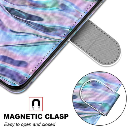 For Samsung Galaxy A22 5G Coloured Drawing Cross Texture Horizontal Flip PU Leather Case with Holder & Card Slots & Wallet & Lanyard(Fluorescent Water Texture) by buy2fix