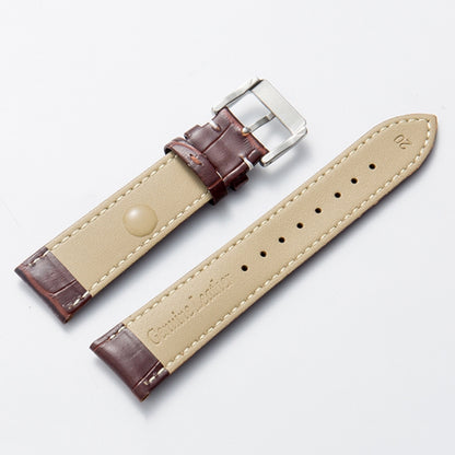 18mm Calf Leather Watch Band(White) by buy2fix