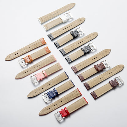 24mm Calf Leather Watch Band(Red) by buy2fix