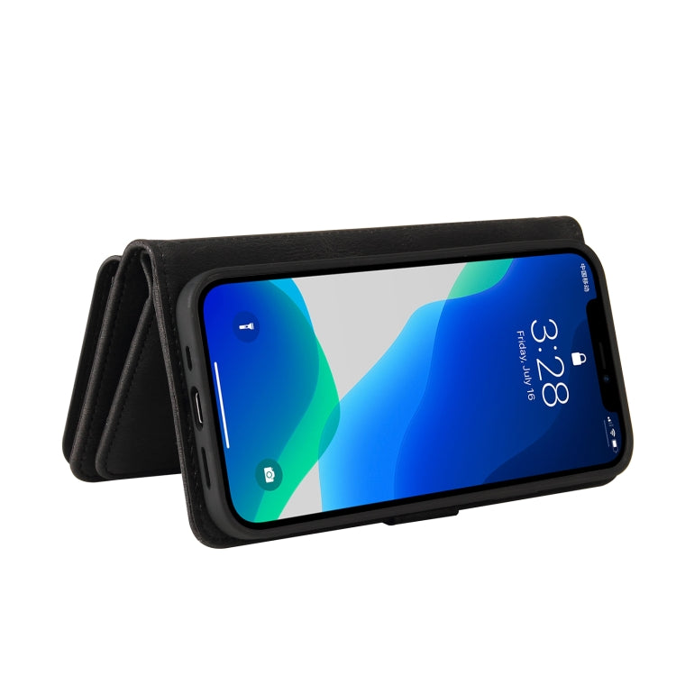 For iPhone 13 Pro Max Skin Feel PU + TPU Horizontal Flip Leather Case with Holder & 15 Cards Slot & Wallet & Zipper Pocket & Lanyard (Black) - iPhone 13 Pro Max Cases by buy2fix | Online Shopping UK | buy2fix
