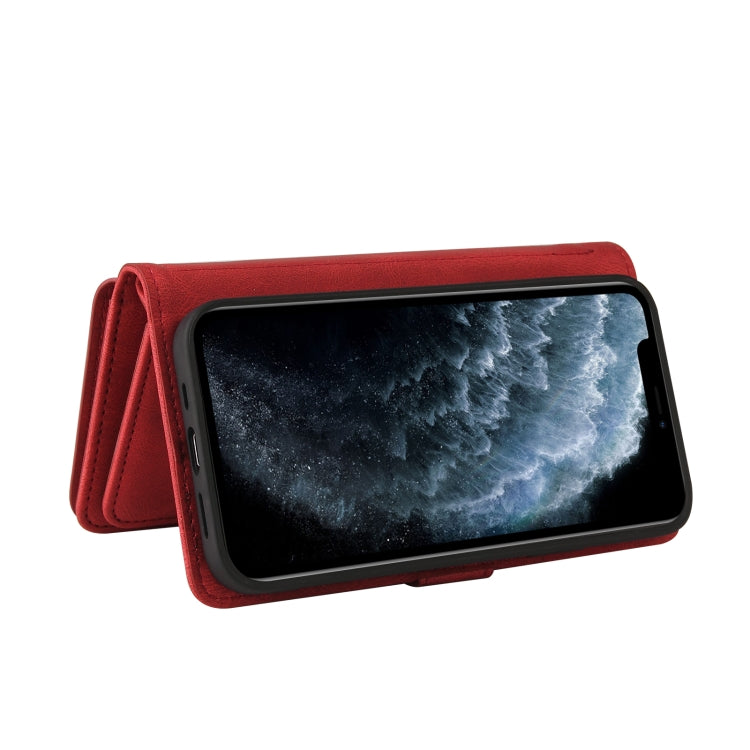 Skin Feel PU + TPU Horizontal Flip Leather Case with Holder & 15 Cards Slot & Wallet & Zipper Pocket & Lanyard For iPhone 11 Pro(Red) - iPhone 11 Pro Cases by buy2fix | Online Shopping UK | buy2fix