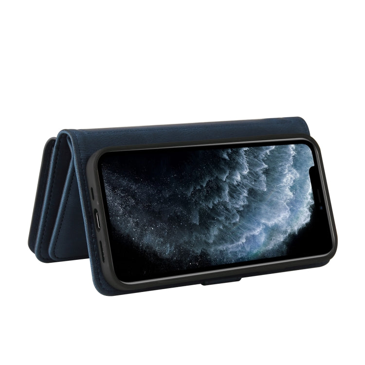 Skin Feel PU + TPU Horizontal Flip Leather Case with Holder & 15 Cards Slot & Wallet & Zipper Pocket & Lanyard For iPhone 11 Pro(Blue) - iPhone 11 Pro Cases by buy2fix | Online Shopping UK | buy2fix