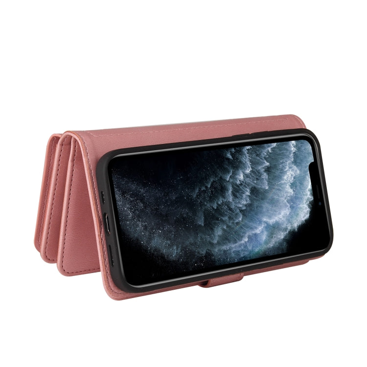 Skin Feel PU + TPU Horizontal Flip Leather Case with Holder & 15 Cards Slot & Wallet & Zipper Pocket & Lanyard For iPhone 11 Pro(Pink) - iPhone 11 Pro Cases by buy2fix | Online Shopping UK | buy2fix